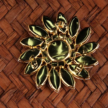 2 gabalus, 5 cm Sun Flower Kristalų, Cirkonio Karka Mygtukai Aukso, Sidabro Kailis Mygtuką Siuvimo Amatai 