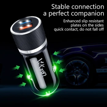 VVKing Greitai Automobilinis Įkroviklis Greitai įkrauti 3.0 30W USB Įkrauti iPhone, 