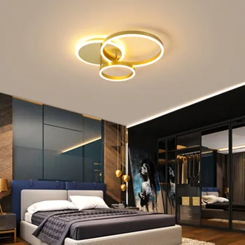Šiaurės Aukso LED Žiedo Šviesa Modernių Lubų Lempa gyvenamojo Kambario, Miegamojo, Restoranas, Patalpų Deco Apšvietimas Šviestuvai