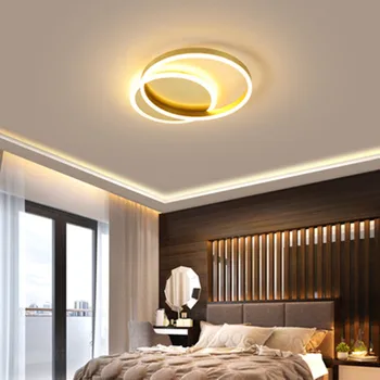 Šiaurės Aukso LED Žiedo Šviesa Modernių Lubų Lempa gyvenamojo Kambario, Miegamojo, Restoranas, Patalpų Deco Apšvietimas Šviestuvai