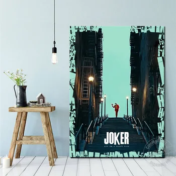 Neįrėminti Joker Filmo Plakatą ir Spausdinimo HD Sienos Nuotrauka už Kambarį Dekoro Super Villain Meno Tapybos Komiksų Nuotrauką Dovana