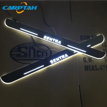 CARPTAH Apdaila Pedalo Automobilių Eksterjero Dalys, LED Durų Slenksčio Nusitrinti Plokštė Kelias Dinaminis Streamer šviesos Nissan Sentra 2013 - 2019