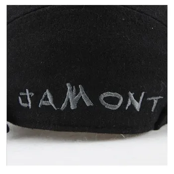 JAMONT Atsitiktinis Pasiekė Beretės Skrybėlę Medvilnės Skydelis Retro Juoda Butas Casquette Bžūp 2018 NAUJAS Duckbill Nelaimės Vintage Hat Vyrams, Moterims