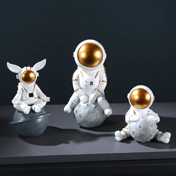 Namų Dekoro Kosmonautas Skulptūra Kosmosą Astronautas Statula Šiaurės Kūrybos TV Kabinetas Kambarys Duomenys Figūrėlės Darbalaukio Miniatiūros Modelis