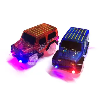 Elektroninės Automobilių Žaislas LED light up s skirtas Švyti Lenktynių Trasoje Mirksi Vaikas Geležinkelio Šviesos Mašina brinquedos žaislai vaikas