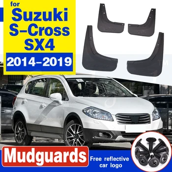 4PCS Automobilių Purvasargių už Suzuki S-Cross SX4~2019 Mudflap Sparnas Purvo Atvartais Guard Splash Atvartu Priedai 2016 2017 2018