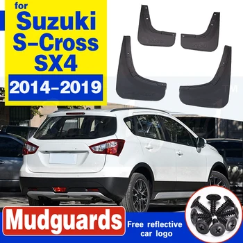 4PCS Automobilių Purvasargių už Suzuki S-Cross SX4~2019 Mudflap Sparnas Purvo Atvartais Guard Splash Atvartu Priedai 2016 2017 2018