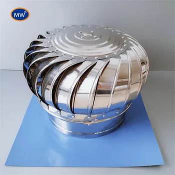 300/400mm Nerūdijančio Plieno Vėjo Varomi Bejėgiai Stogo Turbina Ventiliatorius Su Spalva Plieno Plokštė