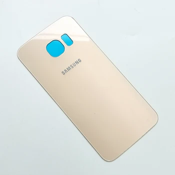Originalus Samsung Galaxy S6 G9200 Atgal Būsto Baterija Telefono Dangtelį Stiklas Galinių Durelių Skydas Atveju, Pakeitimas, Remontas Dalis Su Logo