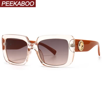 Peekaboo didelis rėmo akiniai nuo saulės moterims, cirkonio apdaila mados aikštė saulės akiniai moterų uv400 lady dovana priedai