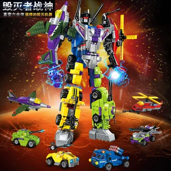 Vaikams Robotas Žaislas Transformacijas, Anime Serijos Veiksmų Skaičius, Automobilis, Valtis Karo Tankas, Sraigtasparnis Modelį, Statybos Blcoks Plytų Žaislai