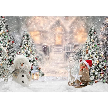 Allenjoy Kalėdų Fotografijos Foną, Žiemos Sniego Medis Dovana Žvaigždė vaikas Fotografijos Fonas festivalis Foto Studija Photocall