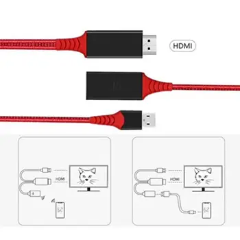 HDMI, USB Kabelis, Belaidis Screencaster 2.4 GHz+5 ghz Dual-band WiFi USB Laidinio/Belaidžio ryšio Adapteris, skirtas Telefonas/iPad/Mac book Projektorius