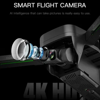 2020 naujas SG906 Pro 2 Kameros Tranai 1.2 KM FPV 3-ašis Gimbal 4K Kamera, Wifi, GPS RC Drone žaislas keturių krypties profesinės lankstymo drone