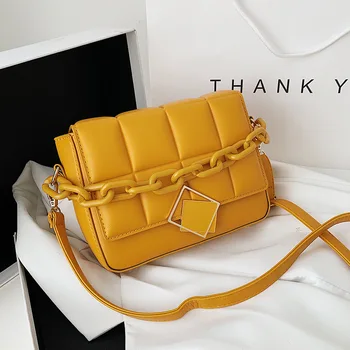 Europos ir Amerikos Moterų, Rombas, Grandinės, Mini Krepšys 2020 Naujas Mados korėjos Stiliaus Aukštos Kokybės Krepšys Aikštėje Sling Bag