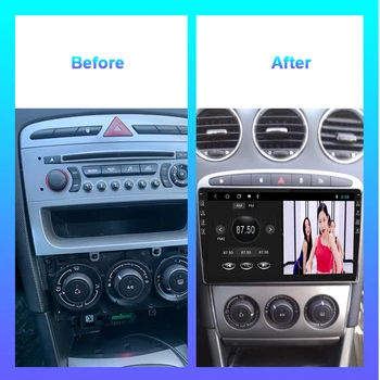 2DIN Android 9.0 Automobilio Multimedijos Grotuvo Peugeot-308 408 2010-2016 Automobilio Radijo Galvos Vienetas Stereo Navigacijos Autoradio DVD Grotuvas