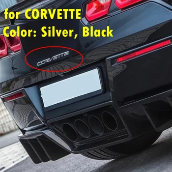 Sidabro arba Juodos spalvos Aukštos kokybės Metalo, Yra CORVETTE Laišką Automobilių Etiketės Automobilių Kamieno Kūno papuošalai Lipdukas Tinka Chevrolet