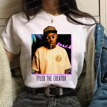 Tyler The Creator t shirt moterims, Golfo Wang T-shirt Balsuoti Igoris Viršūnes mados Išsaugoti bites Tee Atsitiktinis Hip-Hop grafinis korėjos drabužių