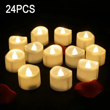 Flameless Votive Žvakės baterijomis, Mirgėjimas LED Arbata Šviesos Šalis Gimtadienio Ravėjimas Dekoratyvinės Žvakės, Namų Dekoro