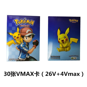 30PCS Pokemon Kortas V Vmax Šviečia Kortelės anglų Kardas, Skydas Booster Box Surinkimo Prekybos Žaidimas Kortelę Childer Vaikams, Žaislų, Dovanų