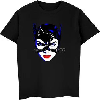 Nauja Vasaros Atsitiktinis Spausdinti Vyrų Medvilnė Tee Marškinėliai Michelle Pfeiffer Catwoman Atsitiktinis Marškinėliai Prekės Marškinėlius Harajuku Streetwear