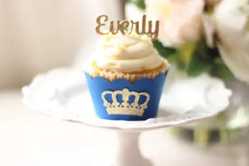 Cusom Mažasis Princas ar Princesė gimtadienio cupcake įpakavimo vestuvių kūdikių nuotakos dušas šalies tortas turėtojams konteineriai