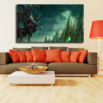 World Of Warcrafts Legiono Demon Hunter Sienos Menas Drobė Plakatus Spausdina Tapybos Sienos Nuotraukas Biuro Kambarį Namų Dekoro