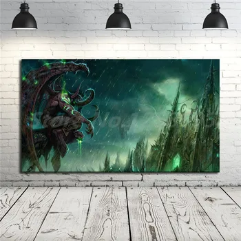 World Of Warcrafts Legiono Demon Hunter Sienos Menas Drobė Plakatus Spausdina Tapybos Sienos Nuotraukas Biuro Kambarį Namų Dekoro