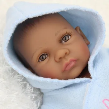 KAYDORA 10 Colių 25cm Reborn Baby Lėlės Visas Vinilo, Kūnas Gyvas, Gyvas Afrikos Amerikiečių Lėlės Mini Black Kids Atgimsta Kūdikių