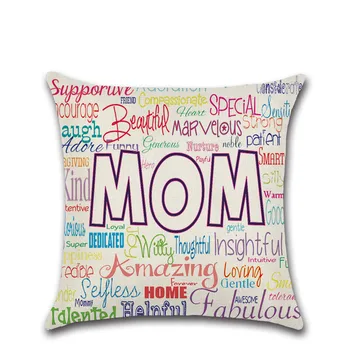 Motinos diena myliu mama žodžius festivalis užvalkalas Dekoratyvinis namų sofos pagalvėlė padengti dovana gamyklos dropshipping užsakymą pagalvės užvalkalą