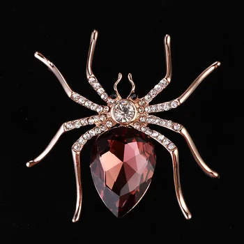 Amerikos ir Europos perdėtas didelis voras kristalų segė pin aukščiausios klasės rose aukso inkrustacijos su corsage suknelė accessor