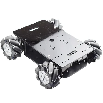 Naujas 5KG Apkrovos Dvigubai Važiuoklės Mecanum Varantys Robotas Automobilių Važiuoklės Komplektas su 4pcs 12V Encoder Variklis Arduino Raspberry Pi 