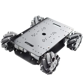 Naujas 5KG Apkrovos Dvigubai Važiuoklės Mecanum Varantys Robotas Automobilių Važiuoklės Komplektas su 4pcs 12V Encoder Variklis Arduino Raspberry Pi 