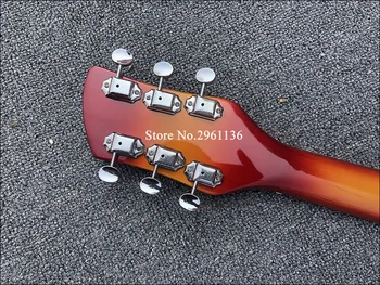 Aukštos kokybės kairę ranką, elektrinė gitara,Vyšnių raudonos spalvos korpusas Su F skylę, Ricken 325 elektrinė gitara,34 cm, nemokamas pristatymas