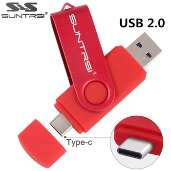 SunTrsi 2.0 USB Flash Drive, Modelis C Pen Ratai 256 GB 128GB 64GB 32GB 16GB USB 2.0 Pendrive Tipo C Prietaisas