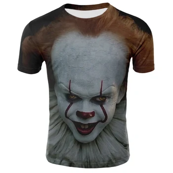 2020 Vyrų Siaubo, T-marškinėliai, Mados Naujų Vasaros vyriški trumpomis Rankovėmis T-shirt Atsitiktinis 3D Zombie Spausdinti Roko T-shirt Vyrams Visa Spausdinti