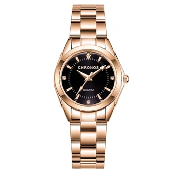 Kvarciniai Laikrodžiai Moterims Prabangos Prekės Ponios Rose Gold Žiūrėti Fashion Star Laikrodis Iš Nerūdijančio Plieno, Atsparus Vandeniui Kalnų Krištolas Ulzzang