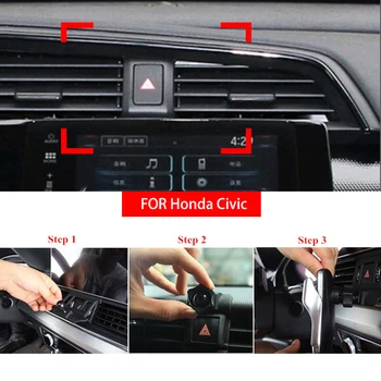 Mobiliojo Telefono Laikiklis Honda Civic 10 Gen. 2016 M. 2017 m. 2018 m. 2019 M. Oro Angos Laikiklis GPS Telefono Laikiklis Klipas Stovėti Automobilį