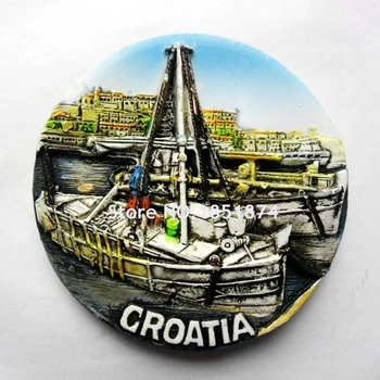 Karšto Pardavimo Rankomis dažyti Langų Kroatijos Žemėlapis 3D Šaldytuvas Magnetai, Kelionių Suvenyrai, Šaldytuvas, Magnetinis Lipdukas Namų Puošybai