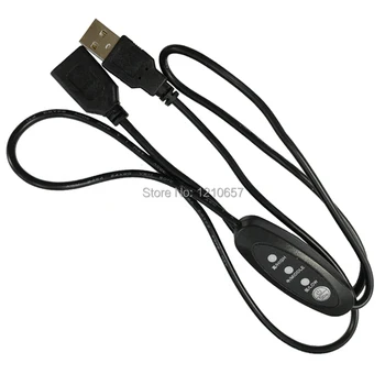 Gdstime USB Kabelis 1m 100CM Greičio Kontrolės Pratęsimo Vielos Aušinimo Ventiliatoriaus Greičio Reguliatorius Extender Laidas Laidai Tris-pavarų Reguliavimas
