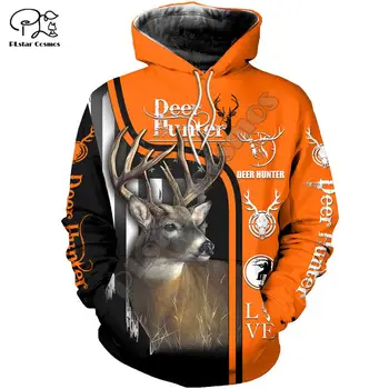 Vyrų Lyties Elniai medžioklė spausdinti 3d hoodies Bow Hunter Palaidinės striukės užtrauktukas tracksuit moterų Megztinis harajuku streetwear Kailis