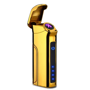 Lietimui jautrus Dual Lanko Cigarų Žiebtuvėlio USB Power Ekranas Keičiamo Akumuliatoriaus Cigarų, Cigarečių Žvakė, Žiebtuvėlis Mens Dovana