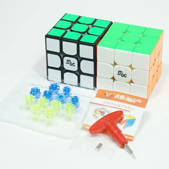 Originalus YJ MGC V2 M 3x3x3 Magnetinio Magic Cube 2 Versija Yongjun MGC V2 2*2 Greičio Kubą ir Smegenų Mokymo Žaislai Vaikams, Vaikai