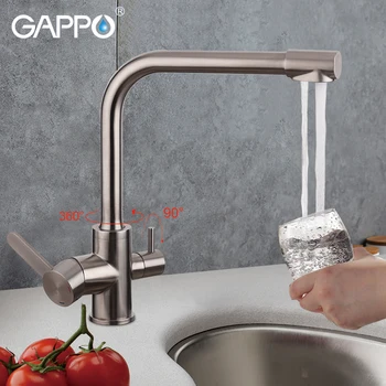 GAPPO virtuvės maišytuvai nerūdijančio virtuvės filtras čiaupų geriamojo vandens maišytuvai krioklys virtuvės kriauklė, maišytuvas, maišytuvai bakstelėkite