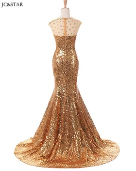 Vestuves suknelė nauja, O Kaklo nėrinių china crystal aukso seksualus undinė bridesmaid suknelę ilgai vestido madrinha karšto