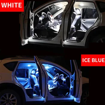 14pcs Automobilių Reikmenys Baltas Interjeras, LED elektros Lemputes Paketo Komplektas 2004-2007 M. 