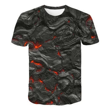 2020 metų Vasaros Karšto Pardavimo Šviesos Kvėpuojantis trumparankoviai 3D Atspausdintas Trumpas Rankovėmis Marškinėliai Mados Atsitiktinis Vyrų T-Shirt