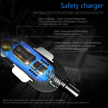 VVKing 3A Max Automobilinis Įkroviklis USB Dual Smart LED Ekranas, Greito įkrovimo iPhone Samsung 