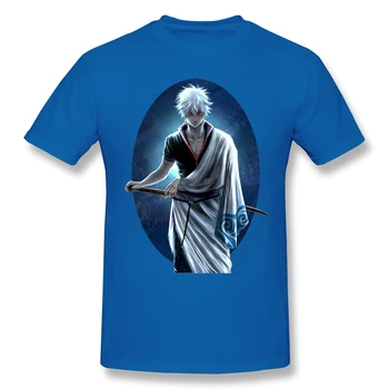 Gintoki Sidabro Siela T-Shirt Juokinga Tees O Kaklo Medvilnės Gintama Drabužius Humoro Marškinėliai