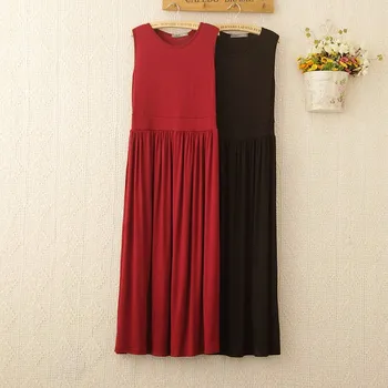 Vasaros suknelė 2020 m. moteris vestidos boho modalinis rankovių puoštas Plisuotos suknelė moterų apdaras femme aukšto juosmens juoda raudona ilga suknelė